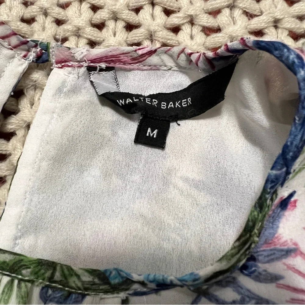 Walter Baker Tropical Swiss Dot Blouse M - Picture 7 of 10